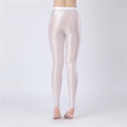 Sexy Women Thin Sheer See Through Pants Elastic Sexy Tight Silk Shiny Pencil Pant Oil Glossy Candy Color Yoga Leggings