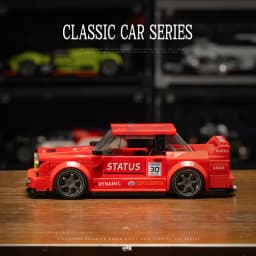 Red E30 Racing Vehicle Model Building Blocks MOC JD066 Fast Transportation Speed Car Bricks Ideas Collection Toy Kit Gift Kids