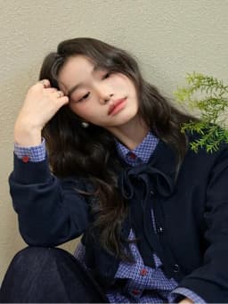 Dark Blue Knitted Sweater with Bow Design Open Cardigan Short Outerwear for Women Early Autumn Winter New Style Korean Version