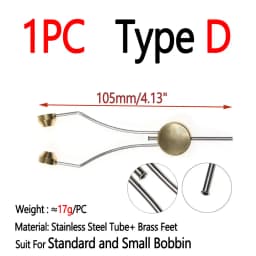 Bimoo Steel-Alloy and Bi-ceramic Tip Fly Tying Bobbin Holder Standard & Small Thread Bobbin Fishing Dry Wet Fly Lure Making Tool
