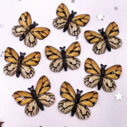 Resin Shiny Colorful Crystal Butterflies Flatback Rhinestone 1 Hole Appliques Ornaments 10pcs Home Figurines decor Crafts