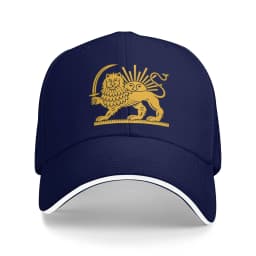 Iran Flag Emblem Lion and Sun Baseball Cap Hip Hop Sandwich Hats Men Women Polyester Hats Cap Outdoor