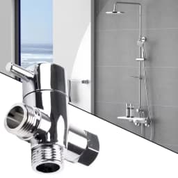 3 Way Diverter Valve T-Adapter Converter For Shower Brass Water Tap Connector Bathroom Faucet Water Separator
