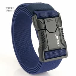 New Aluminum Alloy Quick Release Pluggable Buckle Elastic Belts For Men Durable Tactical Belt Cowboy Outdoor Army Belt Hunting
