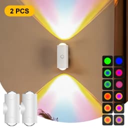 Aiopp Smart Sensor Night Light Indoor, 8 Lighting Modes Rechargeable Wireless Magnetic Wall Lamp for Apartment Hallway Bedroom