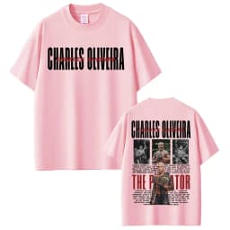 Limited Do Bronx Charles Oliveira Retro Graphic T Shirt Men's Clothing 100% Cotton Oversized T Shirts Fashion Trend Cool T-shirt
