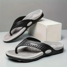 Men's Comfortable Slip-On Slippers Soft Breathable Home Wearable Slippers Anti-Slip EVA Material for Casual Wear
