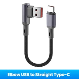 0.15M 0.25M 0.5M Short Elbow USB Type C Cable 66W USB A To Type C Fast Charging Cable for iphone 15 16 Huawei Samsung Xiaomi