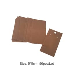 Kraft Paper Ear Stud Hang Tag Jewelry Display Card Necklace Kraft Paper Tag Ear Studs Bracelet Paper Hang Price Tag 50pcs/Lot