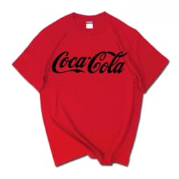 Classic Coca-Cola Logo Print T-shirt Men Women Casual Loose Cotton Short Sleeve Tee Retro Streetwear Unisex Tops t shirt