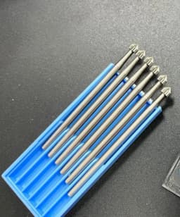 6pcs/set 2.35 Handle Steel Diagonal Needle Engraving Cutter Electric Hollow Q BURS Carving Jewelry Drilling Polishing