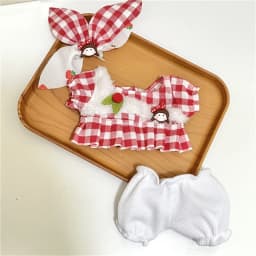 New Butter Bear Rabbit Cute 20cm Cotton Doll Clothes Tops Coat Skirt Hat Dressing Game Doll Accessories DIY Doll Dress Up Toys