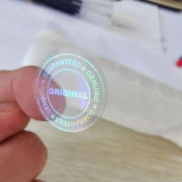 290pcs 20mm Diameter Round Transparent Hologram Orignal Sticker Genuine Guarranteed Avoid Open Tamper Proof Clear Label Seal