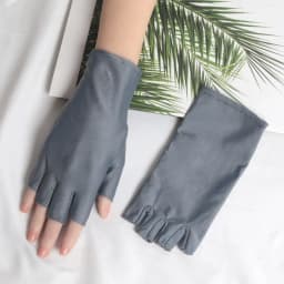 1 Pair Black Summer Half Fingers Gloves Breathable Thin Semi-Finger Driving Women Sunscreen Fingerless Elasticity Work Mittens