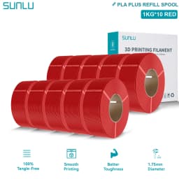 SUNLU PLA/PETG/PLA PLUS 3D Filament Refill 1.75mm Neatly Wound 3D Filament Bundle Refill for Most Brand Reuseable Spool 10KG