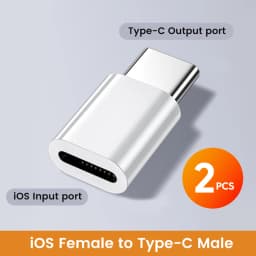 2PCS USB C To Lightning Adapter Lightning Female To Type C Male Converter High Speed Data Transfer Connector for iphone 15 16