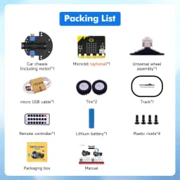 Yahboom Smart Robot Car Kit for BBC Micro:bit STEM Science Kits Coding Robots Microbit Car Handle Support MakeCode Programming