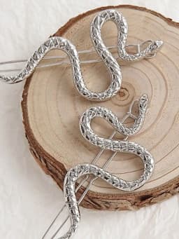 2pcs Fashion Snake - Shaped Hair Clips For Women Girls Party & Punk - Style Hair Accessories