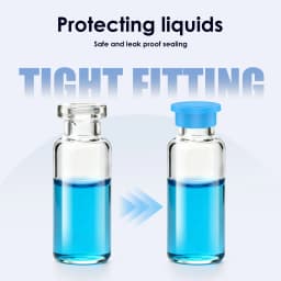3ML Glass Vials Protective Vial Caps Leakproof Reusable Silicone Protective Cap For Insulin Bottles Eyeshadow Cream Container