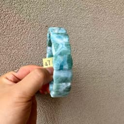 2026 AAA Grade Natural Larimar/Copper Pectolite Bead 10x14mm Bracelet Dominicana Genuine Larimar Gemstone Bangle Woman Wholesale