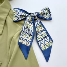 Korean green headband long small silk scarf for Women, Soft Comfort Elastic Headband, Workout Daily Casual Evening Gift Chic