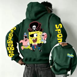 SpongeBob SquarePants and Patrick Star COS Pirate Cartoon Anime 2026 New Spring and Autumn Men's and Women's Fashion Hoodies