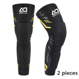 2PCS Separate Anti-Collision Knee Pad – Dual weight-bearing protection for knee cap & calf. Shock absorption + enhanced safety. For basketball, running & gym.