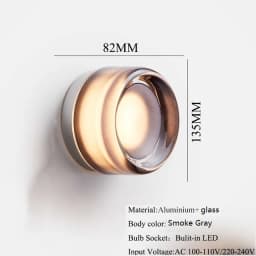 IWHD Glass Lampshade LED Wall Lamp Sconce 4 Colors Beside Bedroom Living Room Bathroom Mirror Stair Light Wandlamp Applique