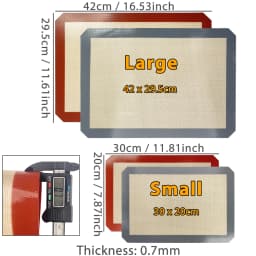 1PC, 2PCS Silicone Baking Mats for Oven, 2 Sizes 30/42cm, Non Stick & Heat Resistant Bakeware Sheets, for Cookie, Macaron, Bread