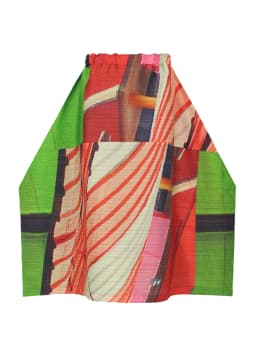 Miyake Pleated City Collage Horizontal Pleating Skirts