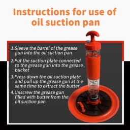 285mm Grease Gun Oil Suction Pan Oil Pressure Plate Butter Barrel Universal
