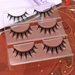 White lashes full strips Natural manga False Eyelashes DIY Wispy Strip lash For Women Halloween Christmas Party makeups