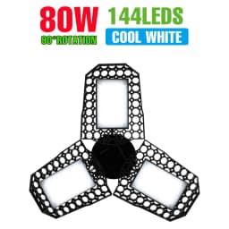 250W LED Bulb E27/E26 Lamp Garage Light AC 220V Folding Deformable High Bay Lamp 110V Spotlight Home Warehouse Workshop Basement
