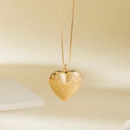 Gold Plated Heart-shaped Pendants Can Openable Photo Frame Love Faith Hope Locket Pendant Necklace Family Jewelry Gift