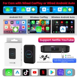 2026 Carlinkit LITE Wireless Android Auto & Car Play Ai Box Usb Watch Videos Online 32GB For Netflix Iptv 3 IN 1 Carplay Tv Box