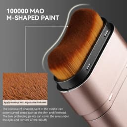 Light and Moist Hydrating Foundation, Natural-Looking, Moisturizing, Shiny, Thin and Lightweight, Double-Headed Makeup Foundation That Rotates for Easy Use, with Its Own Brush, Waterproof, Easy to Apply Makeup, and Easy for Beginners to Use.