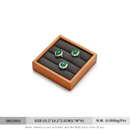 Oirlv New Solid Wooden Ring Display Tray Jewelry Storage Plate For Ring Jewellery Counter Showcase Props Jewellery Organizer