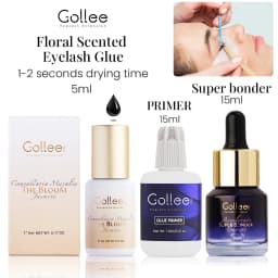 Gollee 0.5-1s Dry Eyelashes Extension Glue 15ml Eyelash Cleansing Primer Lasting Professional Lash Extension Primer Super Bonder