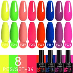 LILYCUTE 12PCs 7ml Nude Brown Red Nail Gel Polish Set Semi Permanent UV Gel For Nail Art Manicure Soak Off Gel Nail Polish Kit