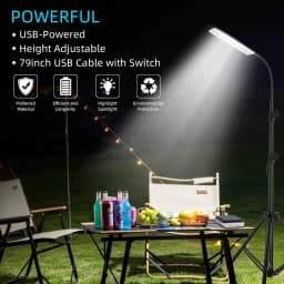 VN 1680 Lumen Portable LED Work Lights with Stand Telescoping Tripod Outdoor Light Powered by USB 5V Camping Lanterns