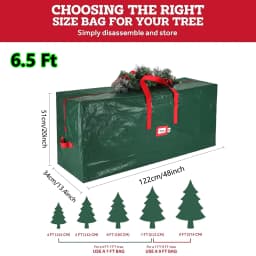 Christmas Tree Storage Bag, Fits 4FT to 9FT Artificial Trees, Waterproof Xmas Storage Box with Durable Handles