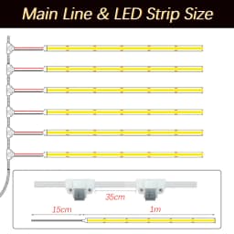 PIR Motion Sensor LED Stair Light Easy Insallation Stair Lighting Kit 8mm COB LED Strip With Power Supply For Indoor Stairway