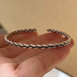 100% Solid 925 Sterling Silver Metal Bracelet for Women Vintage Handmade Simple Retro Black Stone Bracelet Birthday Gift Party