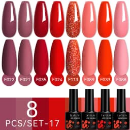 LILYCUTE 12PCs 7ml Nude Brown Red Nail Gel Polish Set Semi Permanent UV Gel For Nail Art Manicure Soak Off Gel Nail Polish Kit