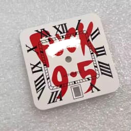 27mm S Logo NH35 Dial Square Roman Santo S Dial for NH35 Automatic Movement Black Blue Hands NH35 FCK 9-5 Dial Watch Accessories