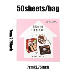 50pcs/bag stickers sticker book soft time series handbook material DIY photo frame album phone case diary creative stickers