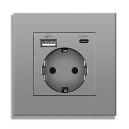 NYWP Wall USB Plug with EU Standard Double Plug 16A Wall Embedded AC 110V-250V New Style Panel Room Socket