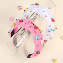 Knotted Wide Headbands Diadem For Back To School Pearls Pencil Hair Bands Kids Head Hoop Girls Children Daily Tiara Accessories