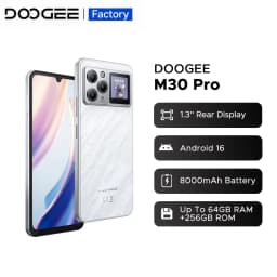 DOOGEE M30 Pro Smartphone Android 16 6.88'' HD+Screen 1.3'' Rear Display Octa Core Mobile Phone 64GB+256GB 8000mAh 64MP 33W NFC