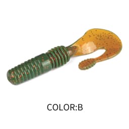 Supercontinent Soft Lure Grub Worm Power Tail 7cm Grub Screw Thread Wobbler Swimbait For Bass Trout